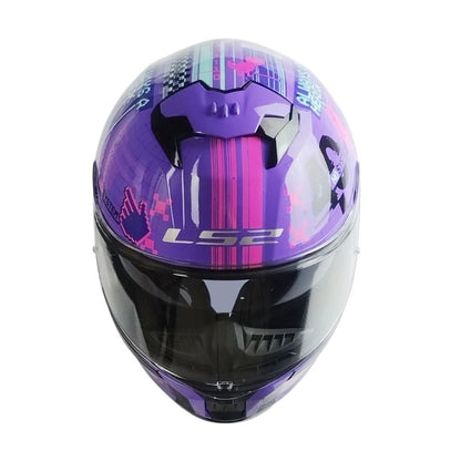 Casco LS2 FF808 STREAM II SYSTEM Morado Rosa