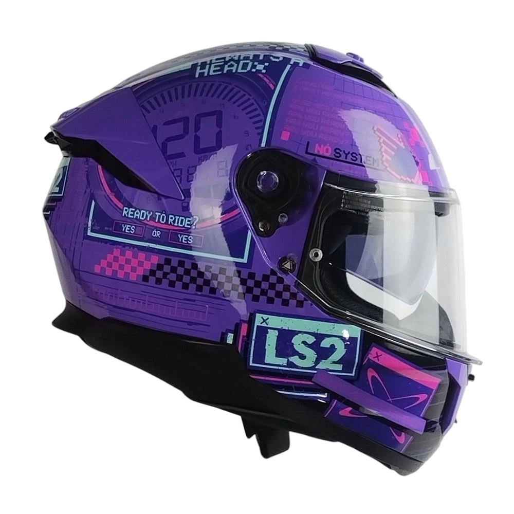 Casco LS2 FF808 STREAM II SYSTEM Morado Rosa