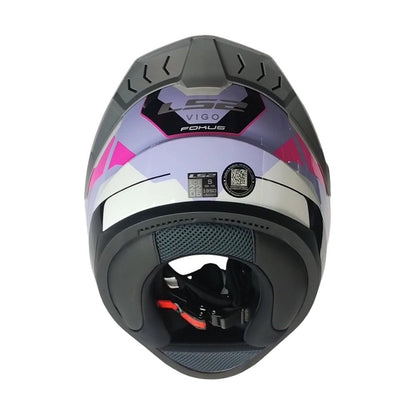 Casco LS2 FF810 VIGO FOKUS Lila Blanco