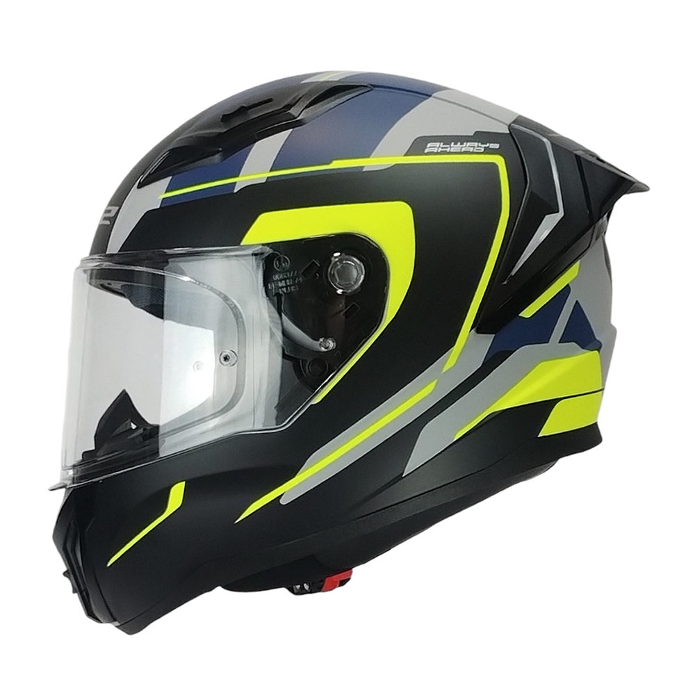 Casco Ls2 FF810 VIGO FOKUS Azul Gris Amarillo Mate