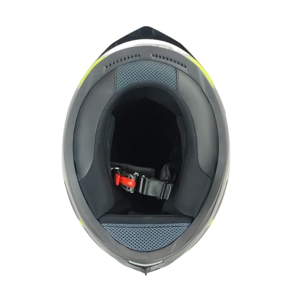 Casco Ls2 FF810 VIGO FOKUS Azul Gris Amarillo Mate