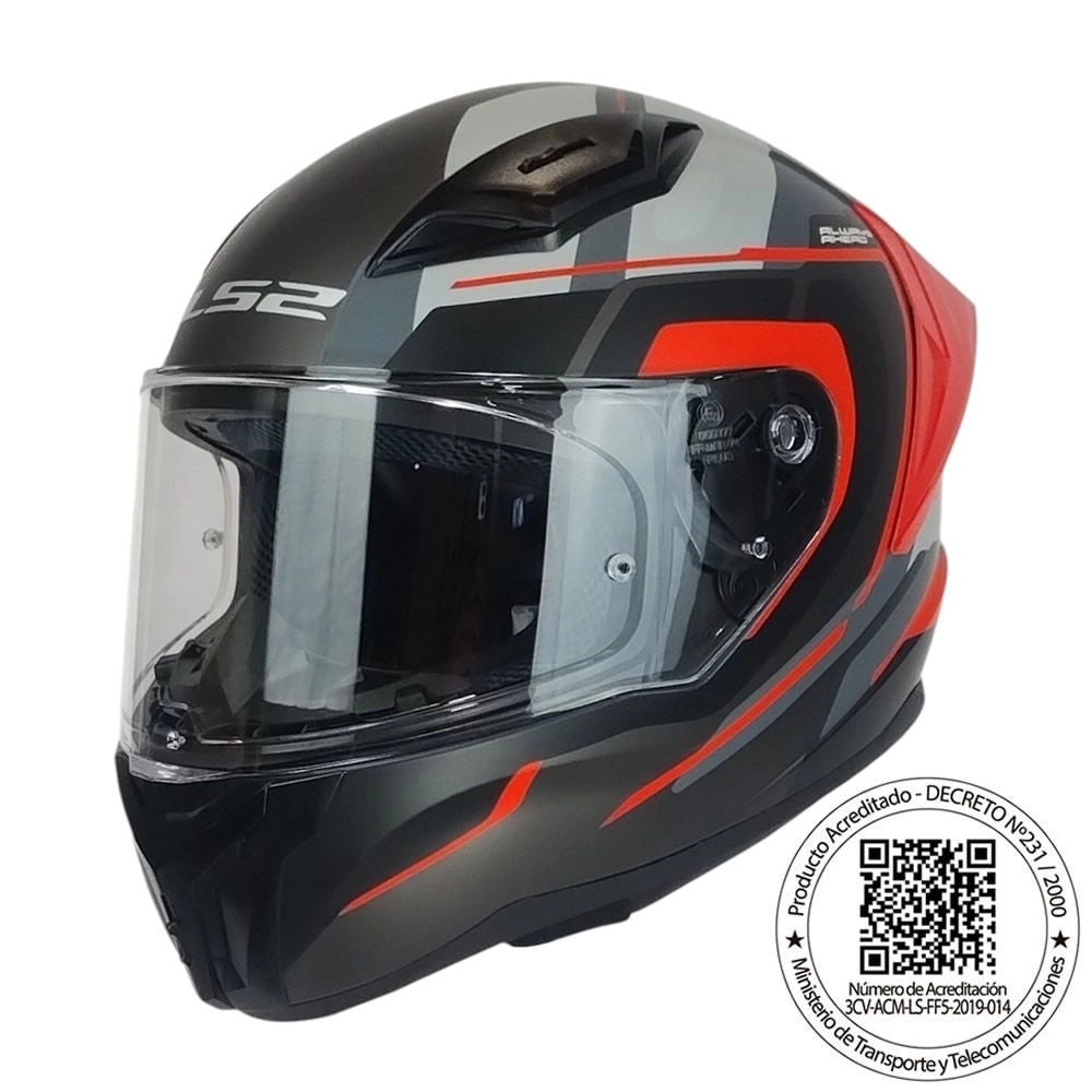 Casco LS2 FF810 VIGO Fokus Rojo Gris Mate