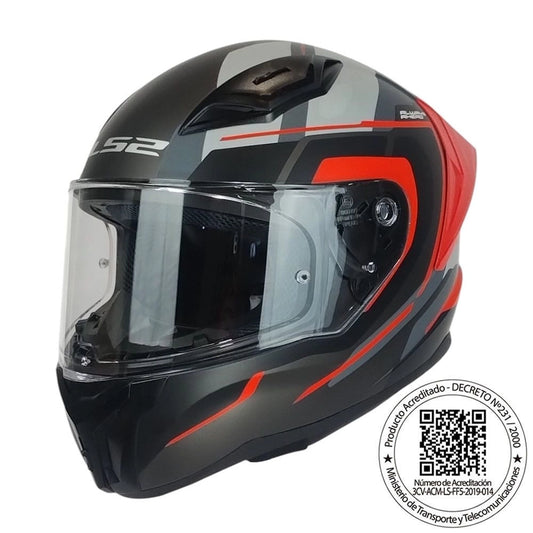 Casco LS2 FF810 VIGO Fokus Rojo Gris Mate