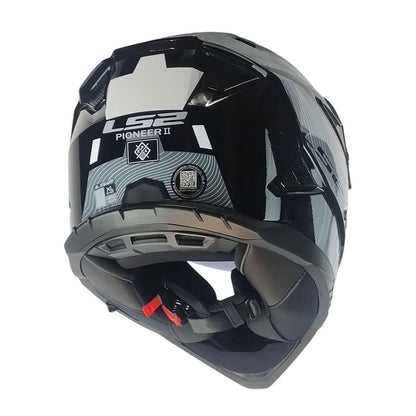 Casco LS2 MX702 Hill Negro Blanco