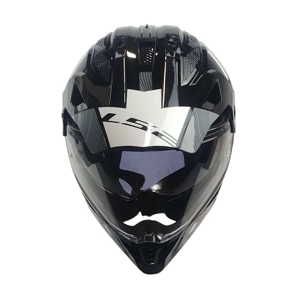 Casco LS2 MX702 Hill Negro Blanco