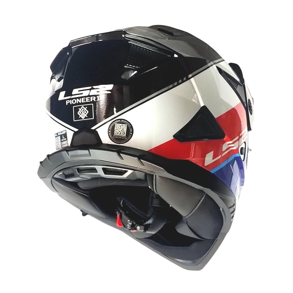 Casco LS2 MX702 Rally Rojo Blanco Azul