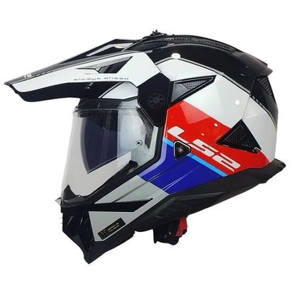 Casco LS2 MX702 Rally Rojo Blanco Azul