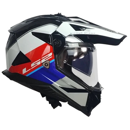 Casco LS2 MX702 Rally Rojo Blanco Azul