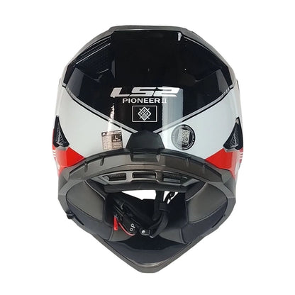 Casco LS2 MX702 Rally Rojo Blanco Azul