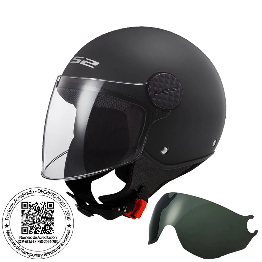 Casco LS2 OF558 Sphere Negro Matte