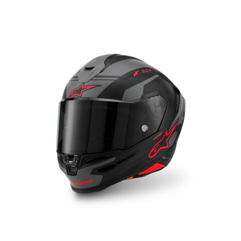 Casco Alpinestars SR7 Core Gris Rojo Mate