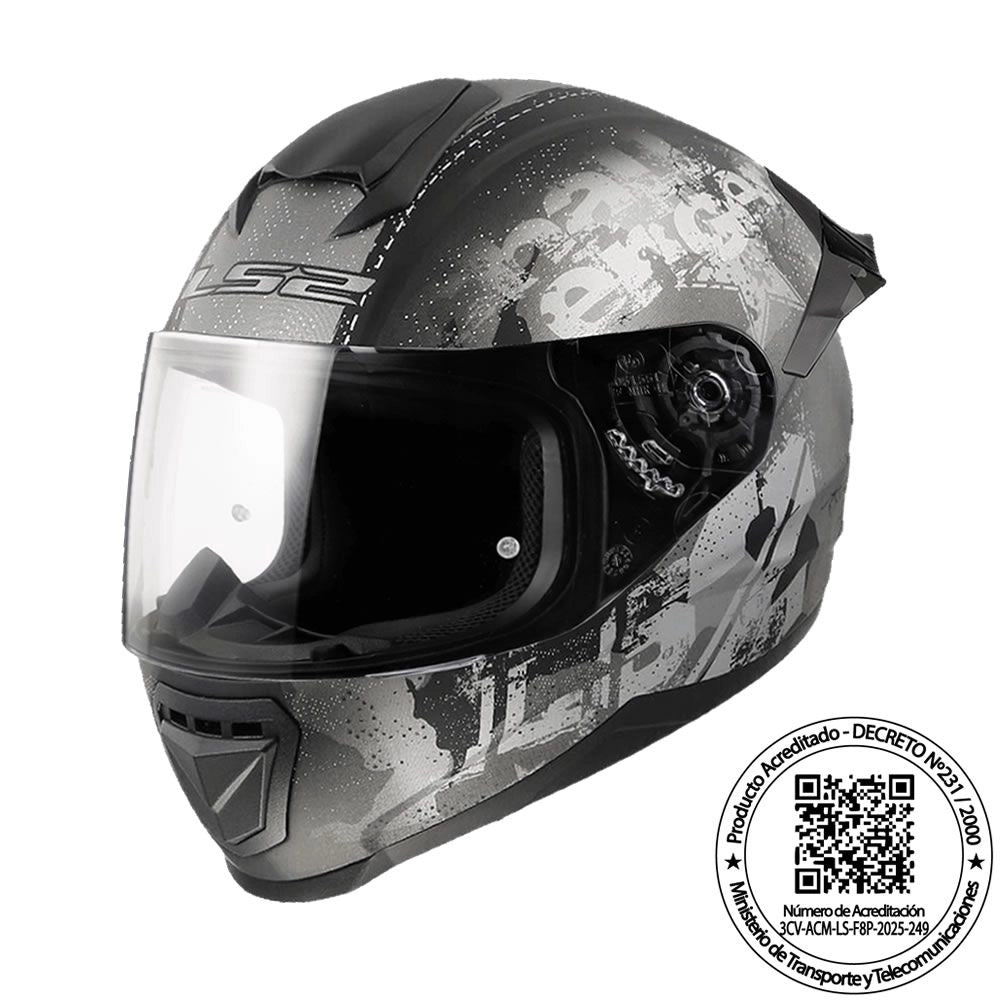 Casco LS2 FF802 FLASH II POWER Negro Silver