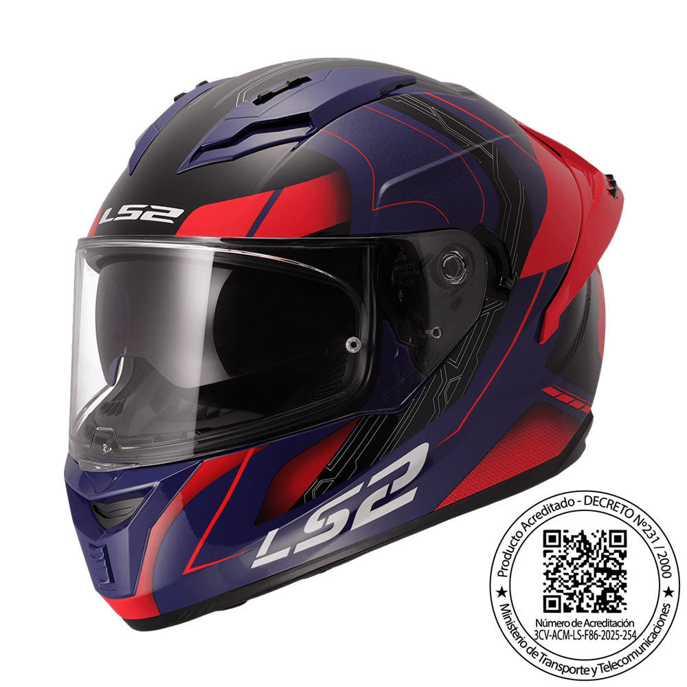Casco LS2 FF806 Fusion Nexus Azul Rojo