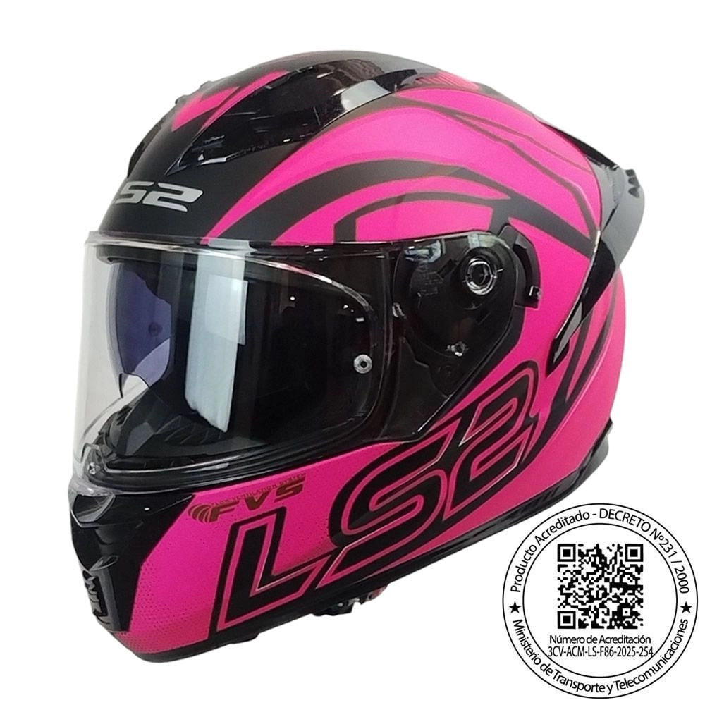 Casco LS2 FF806 Fusion Singular Rosado