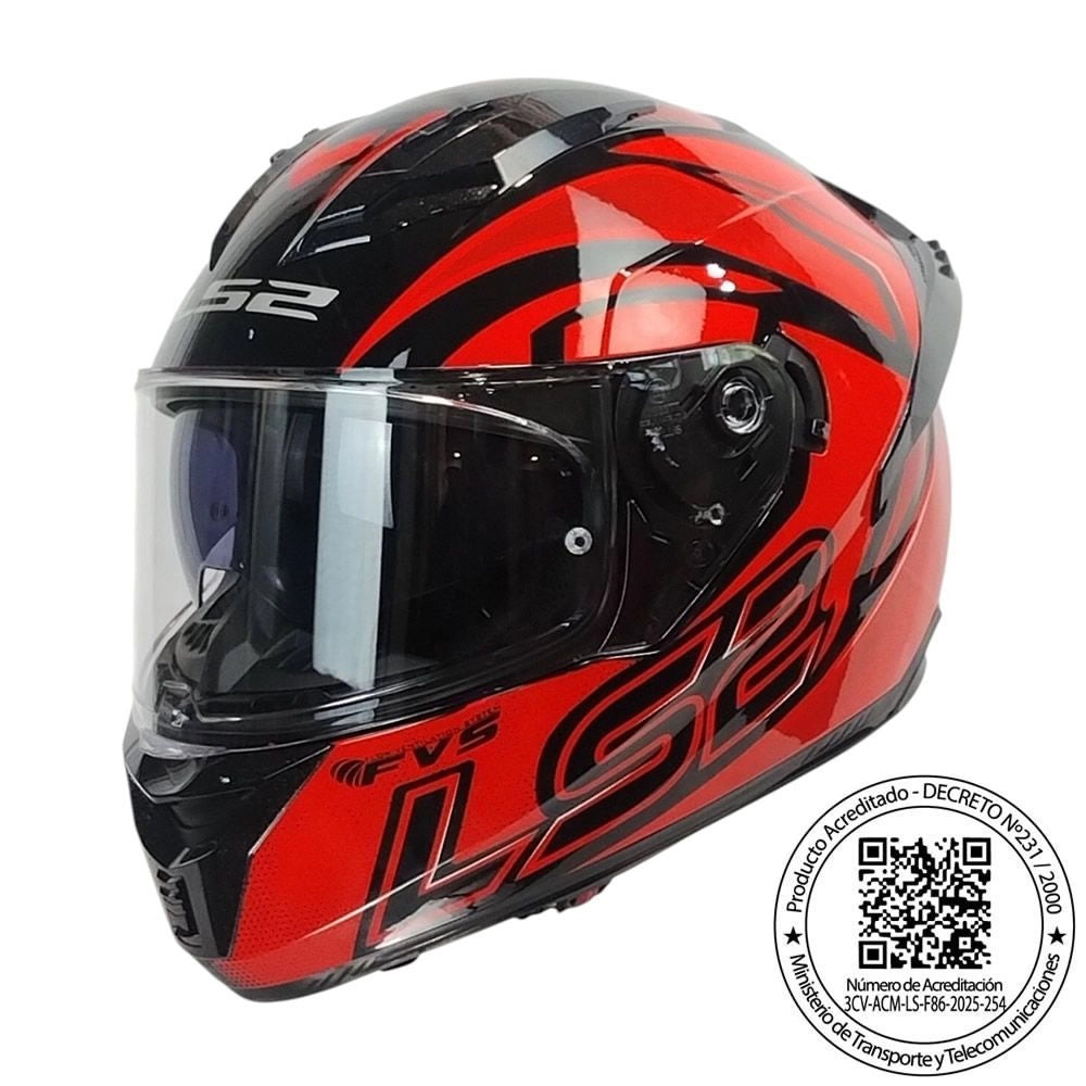 Casco LS2 FF806 Fusion Singular Rojo