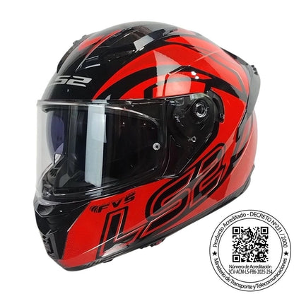 Casco LS2 FF806 Fusion Singular Rojo